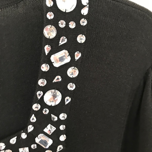 LANE BRYANT Black Rhinestone Tunic Square Neck Women’s Plus Size 2X 26/28 - Picture 8 of 10